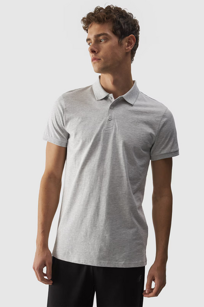 Férfi Regular Polo Póló Logóval 4F Szürke 4FWMM00TPTSM316-27M