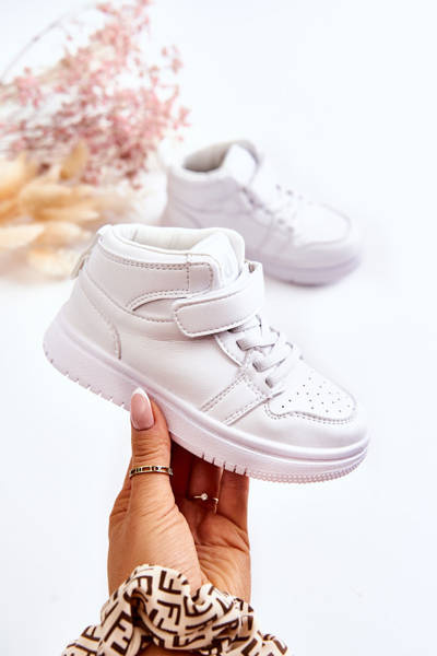 Pantofi sport înalte pentru copii White Berty