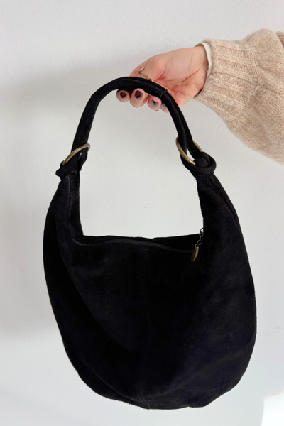 Bag From Natural Suede Black Floriah