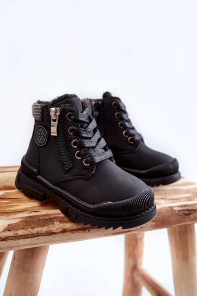 Bottes Fourrées Enfant Trappers Black Hopper