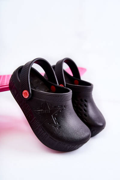 Leichte Hausschuhe für Kinder Kroks Big Star II375001 Schwarz