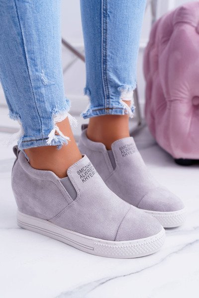 Damen Turnschuhe Turnschuhe Lu Boo Slip-on Grau Kaori