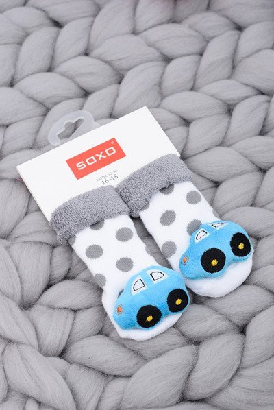 Socken für Kleinkinder mit Rassel Auto Soxo