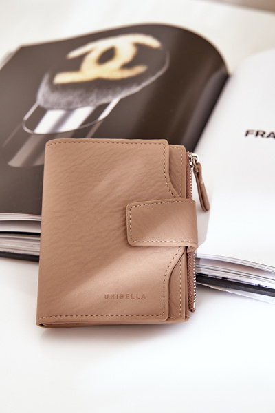 Damen Eco Leder Geldbörse Dunkelbeige Jezorea