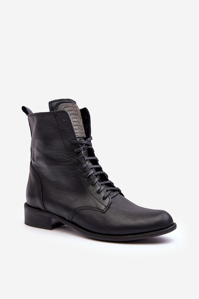 Leather Women's Boots Black Nicole 2848