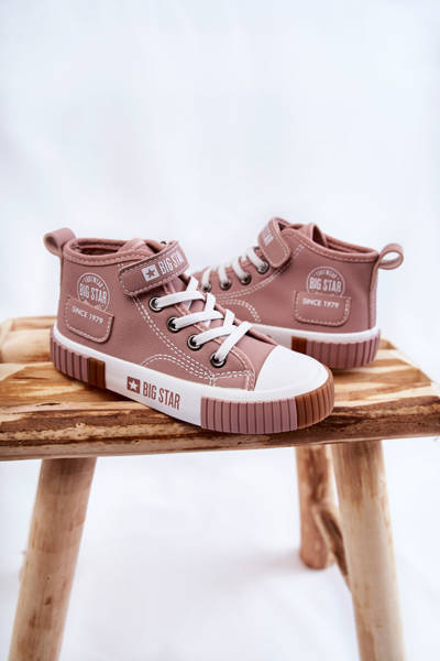 Adidaje de înaltă top pentru copii Big Star KK374016 Pink