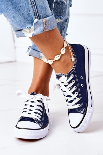 Baskets Classiques Femme Bleu Foncé Omerta