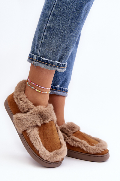Chaussons femme avec fourrure Camel Sailey