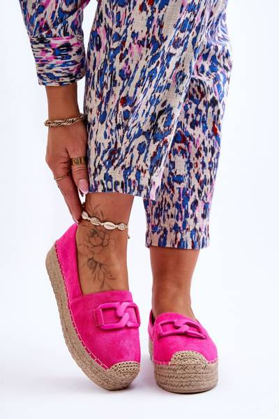 Espadrilles Plateforme Classiques Femme Fuchsia Maurine