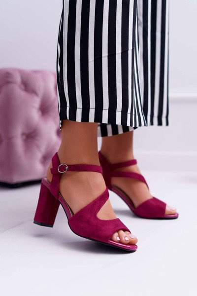 Sandales à talons aiguilles pour femmes Sergio Leone SK868 Fuchsia Daim Mersi