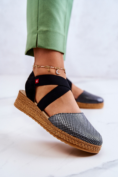 Espadrilles pour femmes à la mode Big Star JJ276035 noir