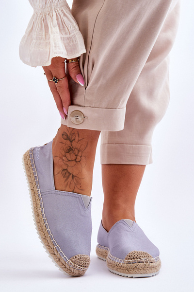 Espadrilles fonott talpon Big Star HH274497 Világoskék