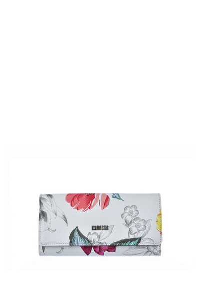 Women's Large Wallet Flowers Big Star JJ674017 White