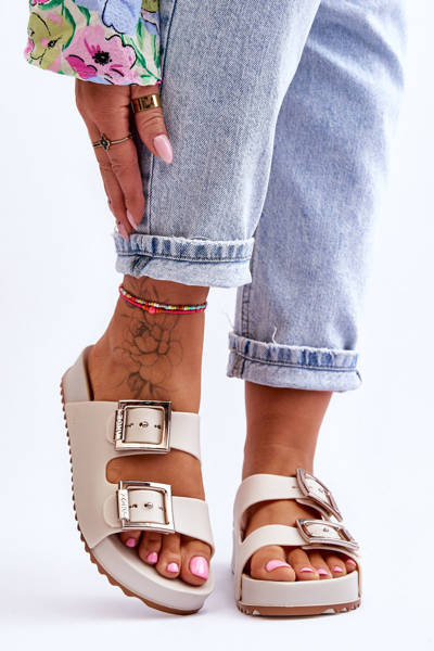 Damen hausschuhe glatt ZAXY HH285149 Hellbeige