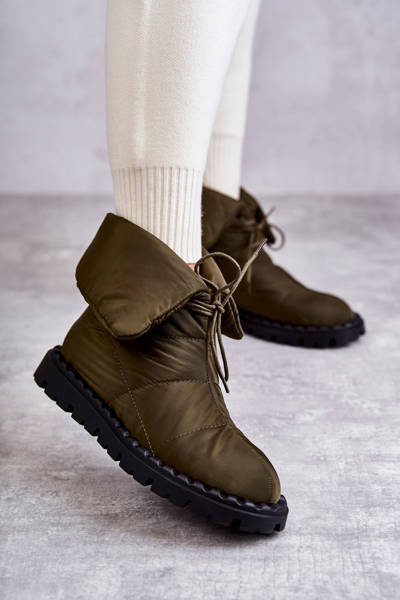 Bottines isolées femme Vert Emelie