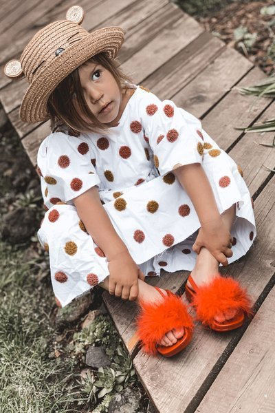 Chaussons En Caoutchouc Pour Enfants Avec Fourrure Eco Rouge Skylar