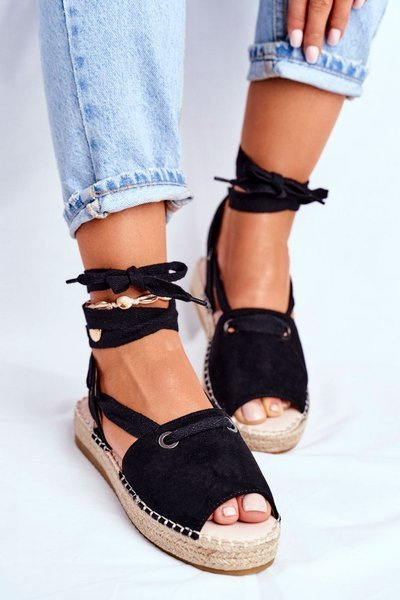 Moteriškos espadrilės ant platformos Black Monacoz