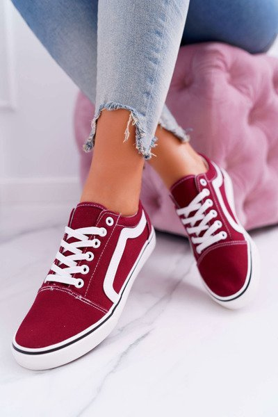 Adidași de țesătură pentru femei Maroon Bestro