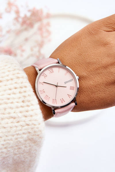 Damen-Armbanduhr mit Analogarmband ERNEST Rosa