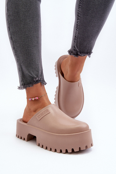 Claquettes pour femmes à semelle épaisse Big Star NN274015 Blanc