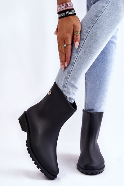 Bottes de pluie classiques à enfiler pour femmes noires Floriana