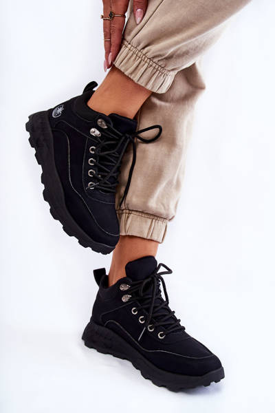 Chaussures de trekking chaudes pour femmes Trappers noires Otto