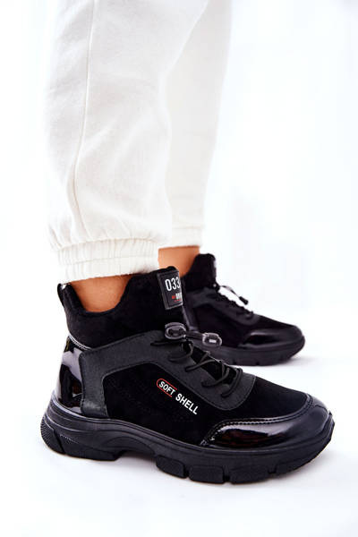 High Leder Warmed Sportschuhe Schwarz Merit
