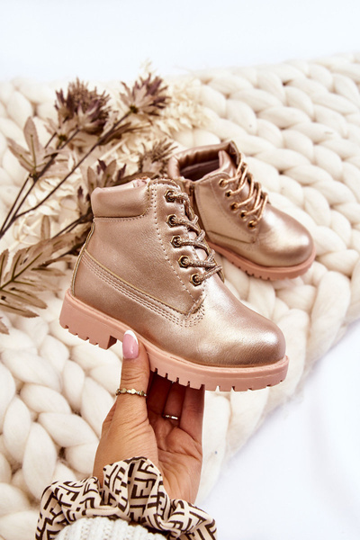 Bottes Trappeuses Enfant Warmed Or Rose Dexter