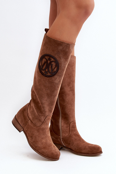 Cuissardes Femme En Daim Marron Zazoo 3367/2