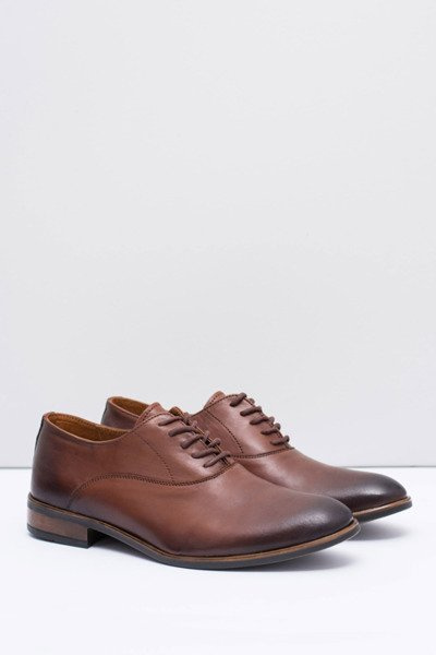 Demi-chaussures Clark Bednarek en cuir Visiting pour hommes, marron