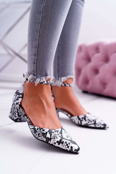 Sandale stiletto din piele de șarpe Kehira pentru femei