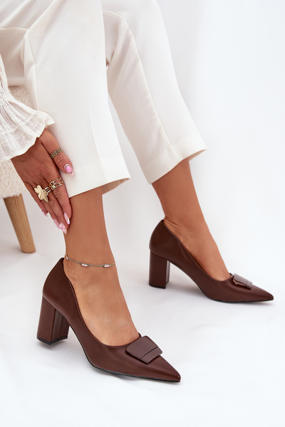 Pumps Mit Verzierung Braun Celira