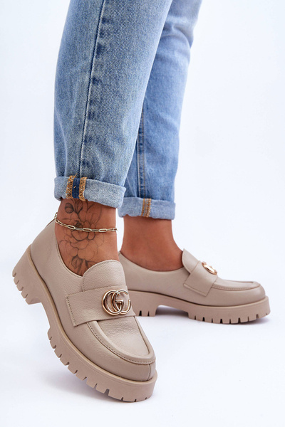 Pantofi de piele bej Rosefalls