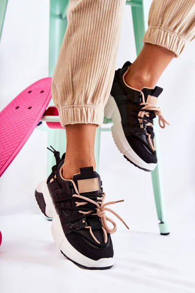 Baskets pour femmes, chaussures de sport, noires, un jour