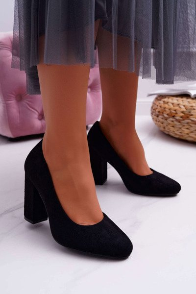 Women's Sergio Leone Black Suede Floral Gendar pumps