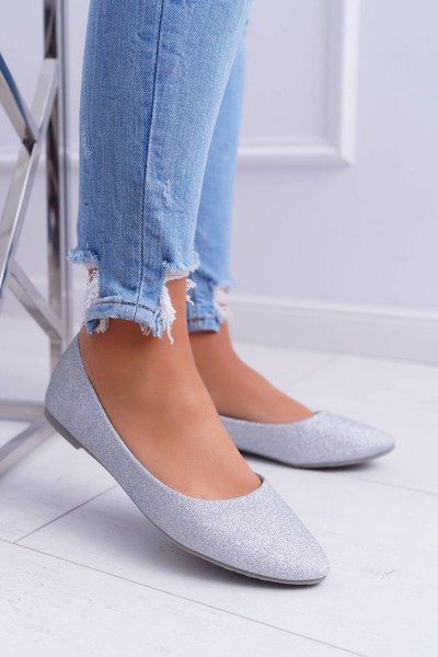 Ballerines à Paillettes Argent Tiffy