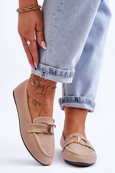 Klassische Slip-on-Loafer Hell beige Carly