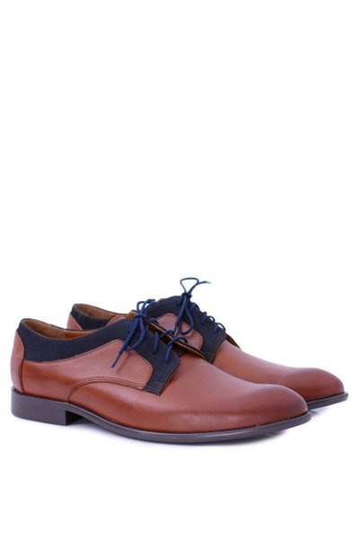 Semi-chaussures en cuir élégantes Bednarek pour hommes marron Maksim