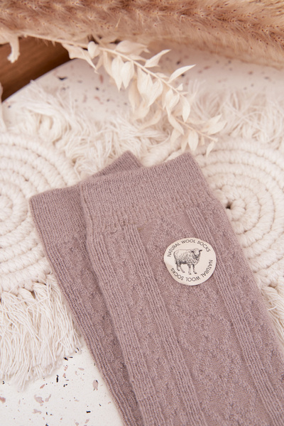 Chaussettes en laine grises pour femmes