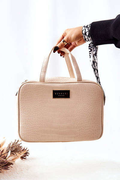 Monnari CSM0080-M00 Große gesteppte Kosmetiktasche Creme