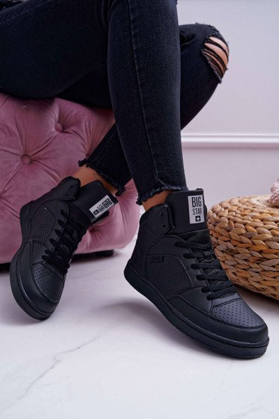 Női Big Star High Sneakers fekete EE274211