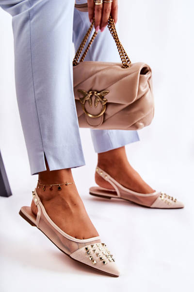 Ballerines Femme Avec Clous Beige Kinley