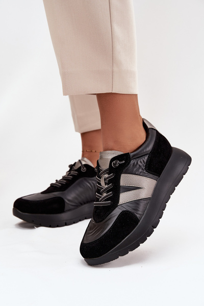 Damenturnschuhe Auf Plattform Vinceza 58561 Schwarz