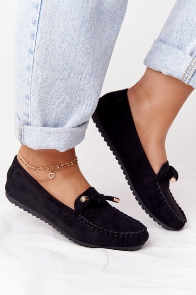 Mocassins En Daim Femme Noir Marylin