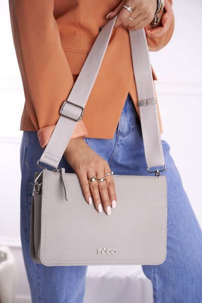 NOBO Damen Handtasche Grau Brief Tasche NBAG-I2670-C019