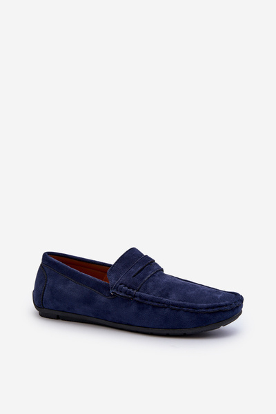Mocassins Homme Eco Daim Bleu Marine Nedlin