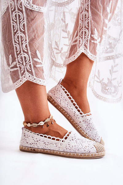 Women's Openwork Espadrilles White Letisa