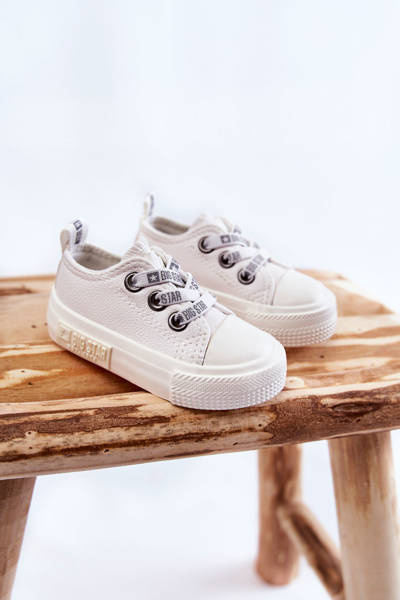 Adidaje din piele pentru copii Big Star KK374058 Alb