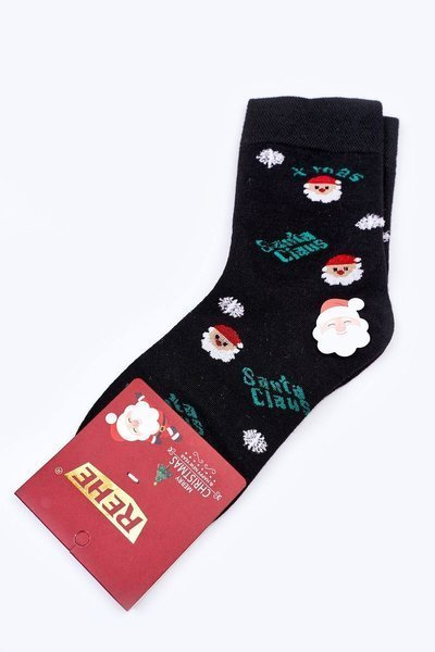 Weihnachten Baumwolle Socken SANTA CLAUS Schwarz