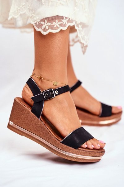 Women's Sandals On Wedge Black Monroe